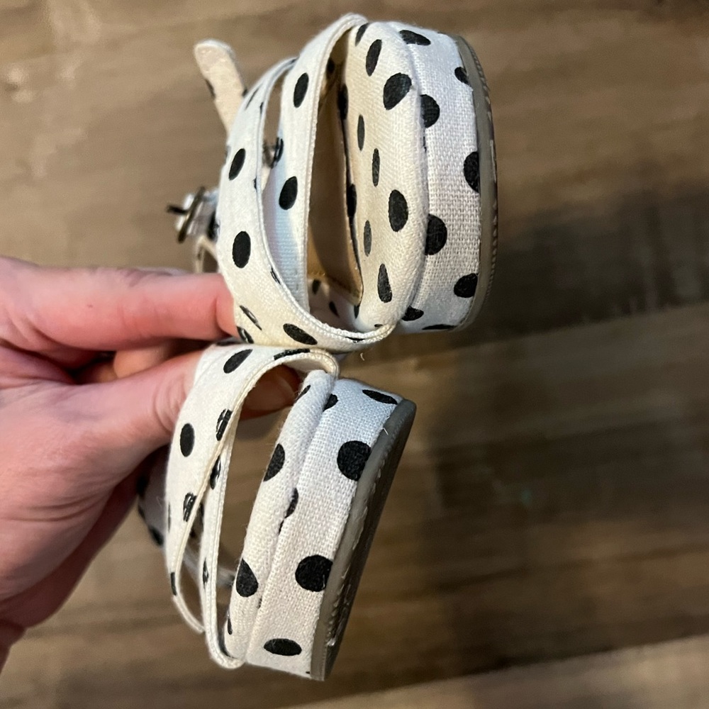 EUC Retro Toddler Polka Dot Old Navy Strap Platform Sandals Black White - Picture 3 of 6